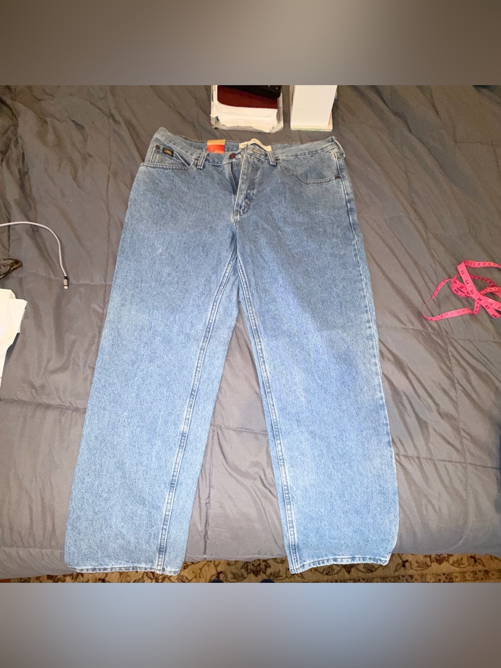 Lee Relaxed Fit Jeans Light Wash 34x30 Straight Leg Denim NWT